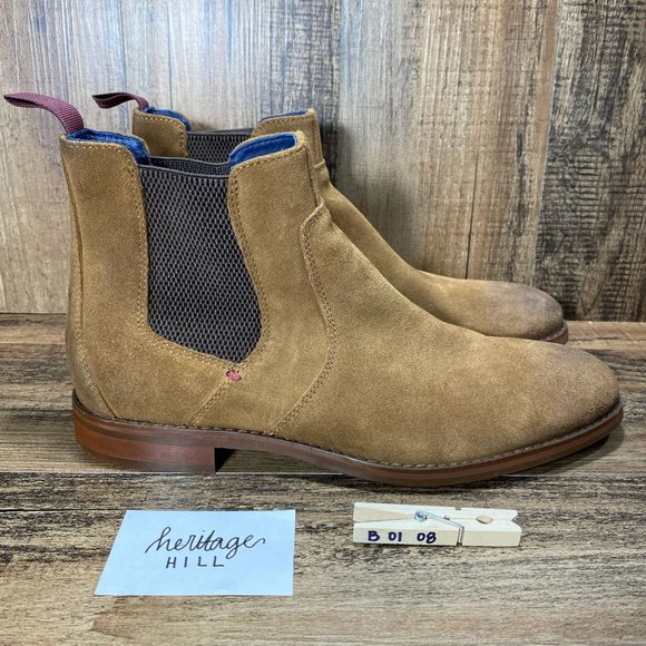 Johnson & Murphy Mens Danby Plain Toe Suede Chelsea Boots- Mens Size 9M - Picture 9 of 9